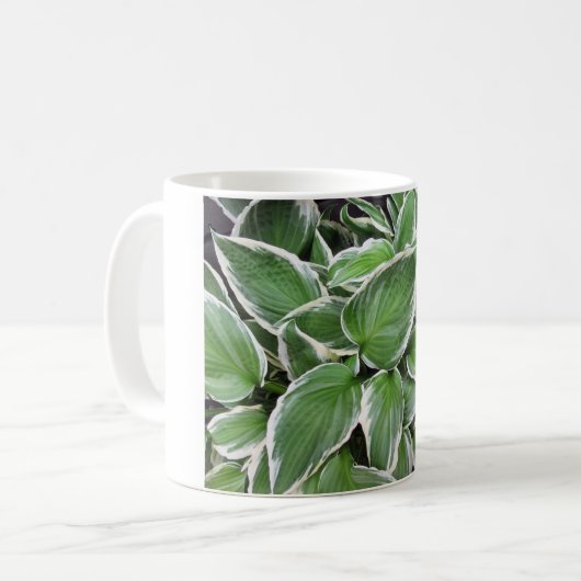 Hosta-Blätter Kaffeetasse (Vorderseite Links)