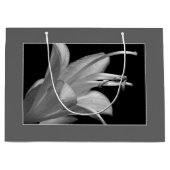 Hosta Blume Black & White Elegante Klassische Flor Große Geschenktüte (Vorderseite)
