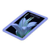 Hosta Blume Verziert Lavender Friendship Magnet (Linke Seite)