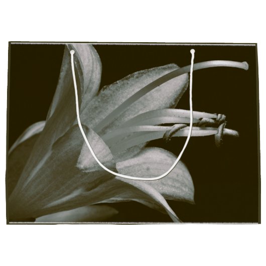 Hosta Blume Vintag Große Geschenktüte (Rückseite)