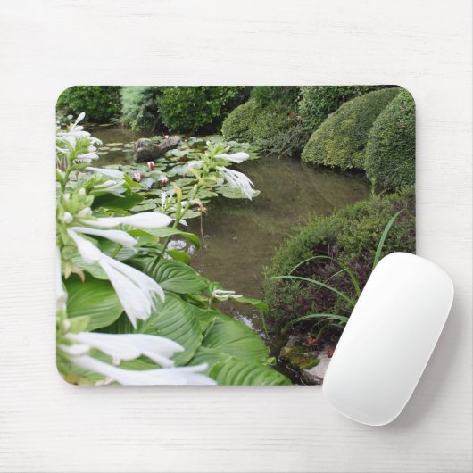 Hosta in Zen Garden Mousepad (Mit Mouse)