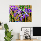 Hosta Lila  Blumengarten Poster (Heimbüro)