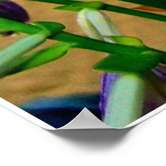 Hosta Lila Flower Garden Poster (Ecke)