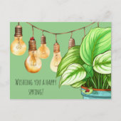 Hosta Pflanze und Ladybugs Einladungspostkarte (Vorderseite)