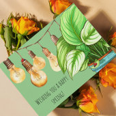 Hosta Pflanze und Ladybugs Einladungspostkarte