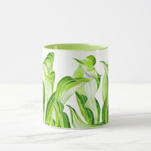 'Hosta with Mosta' auf einer Combo-Tasse Tasse (Zentrum)