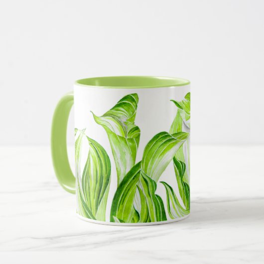 'Hosta with Mosta' auf einer Combo-Tasse Tasse (Vorderseite Links)