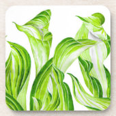 'Hosta with Mosta' auf Untersetzer Set (Vorderseite)