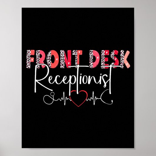 Hostal Receptionist Office Valentine Nursing Tee W Poster (Vorne)