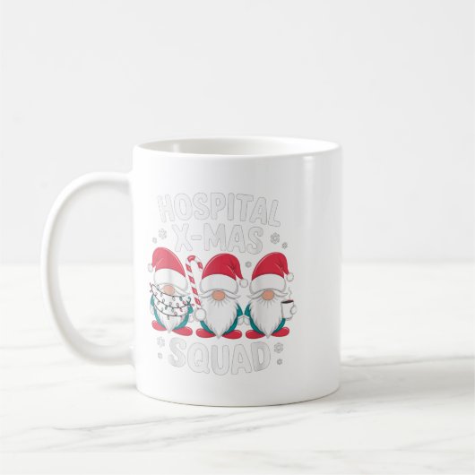Hostal Xmas Squad Krankenschwester Weihnachtsherbe Kaffeetasse (Links)