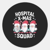 Hostal Xmas Squad Krankenschwester Weihnachtsherbe Runder Aufkleber (Vorderseite)
