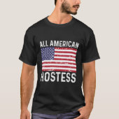 Hostess Distressed 4th Amerikanische Unabhängigkei T-Shirt (Vorderseite)