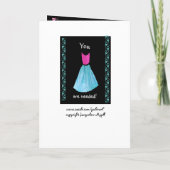 HOSTESS Einladung PINK & BLAUE Gown (Rückseite)