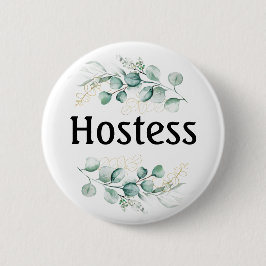 Hostess Eukalyptus Brautparty gibt Hochzeiten Button