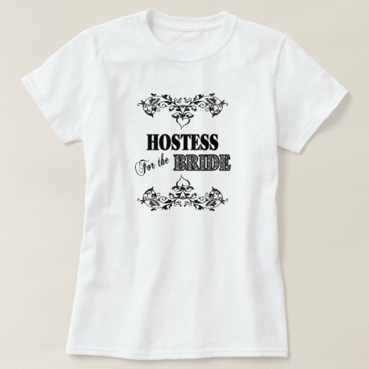 HOSTESS FÜR DIE BRAUT - BRAUTt-shirts T-Shirt (Design vorne)