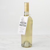 Hostess Gift Wine Floral Rose Flaschenanhänger (Angewinkelt)