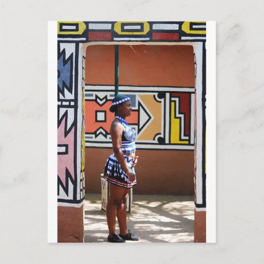 Hostess in Lesedi Postkarte (Vorderseite)