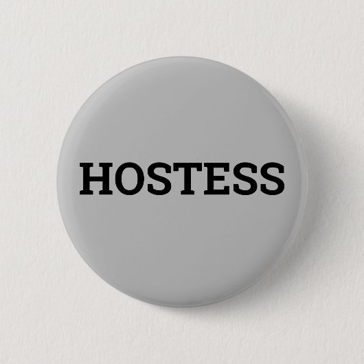 Hostess Minimalistisches Brautparty Geschenke Hoch Button (Vorderseite)