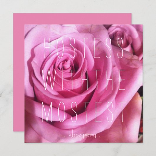 Hostess mit dem Mostest!Dankeskarte Dankeskarte (Vorne/Hinten)