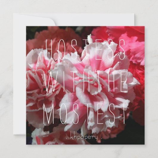 Hostess mit dem Mostest! Dankeskarte Einladung (Vorderseite)