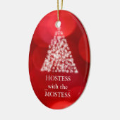 Hostess mit Mostess Weihnachten Keramik Ornament (Links)