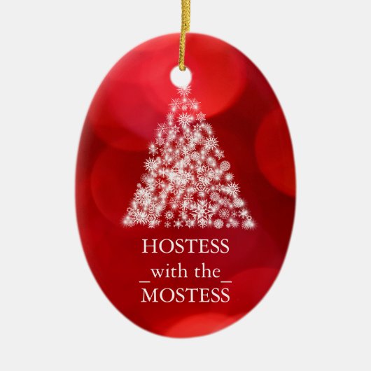 Hostess mit Mostess Weihnachten Keramik Ornament (Vorne)