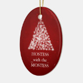 Hostess mit Mostess Weihnachten Keramik Ornament (Links)