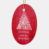 Hostess mit Mostess Weihnachten Keramik Ornament (Links)