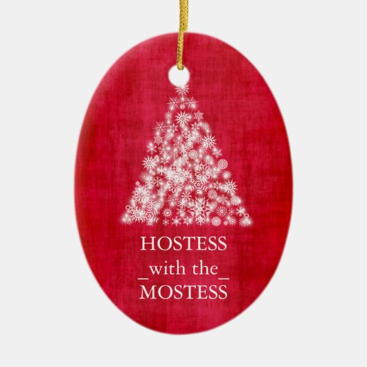 Hostess mit Mostess Weihnachten Keramik Ornament (Vorne)