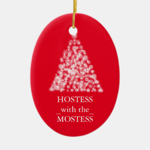 Hostess mit Mostess Weihnachten Xmas Keramik Ornament