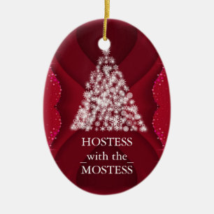 Hostess mit Mostess Weihnachtskhalkboard Keramik Ornament