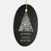 Hostess mit Mostess Weihnachtskhalkboard Keramik Ornament (Rechts)