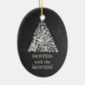 Hostess mit Mostess Weihnachtskhalkboard Keramik Ornament (Hinten)
