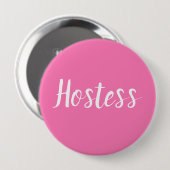 Hostess Pink Brautparty - Hochzeiten Schaltfläche Button (Vorne & Hinten)