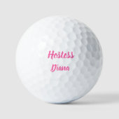 Hostess Pink Individuelle Name - Hochzeit Golfball (Vorderseite)
