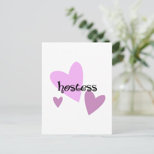 Hostess Postkarte (Stehend Vorderseite)
