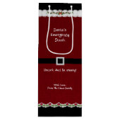 Hostess Red Black Santa Anzug Weinflasche Geschenk Geschenktüte Für Weinflaschen (Vorderseite)