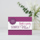 Hostess Scratcher/Instructions Postcard - FACEBOOK Postkarte (Stehend Vorderseite)