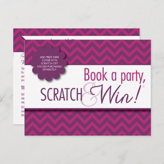 Hostess Scratcher/Instructions Postcard - FACEBOOK Postkarte (Vorne/Hinten)