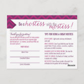 Hostess Scratcher/Instruktionen Postcard - IN-HOME Postkarte (Rückseite)