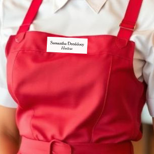 Hostess White Namensschild