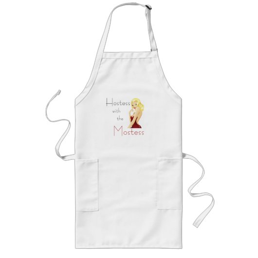 Hostessen-Diva-Blondinen-Schürze Lange Schürze (Vorne)