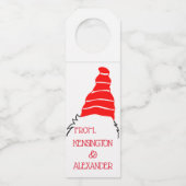 Hostessen-Geschenk-Wein Weihnachtsmanns lustiger Flaschenanhänger (Rückseite)