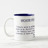 Hostettler für Senats-historische Zitat-Tasse Zweifarbige Tasse (Links)