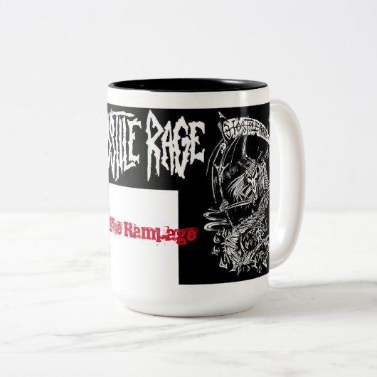 HOSTILE RAGE:15 gTasse Zweifarbige Tasse (VorderseiteRechts)