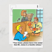 HOSTILE WITNESS POSTKARTE (Vorne/Hinten)