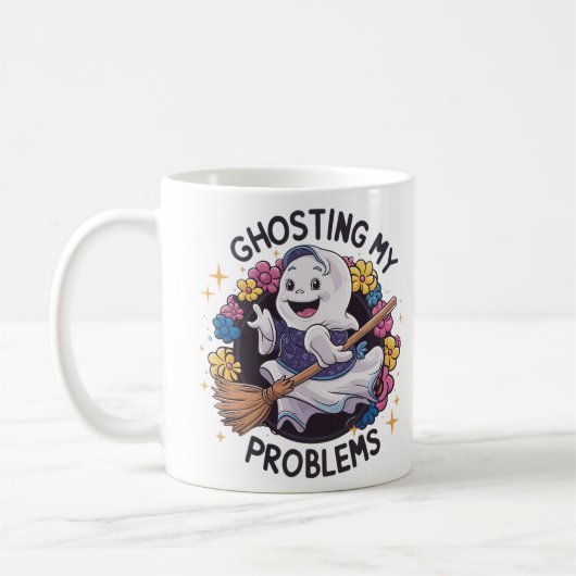 Hosting meiner Probleme, lustige Geister Design Fr Kaffeetasse (Links)