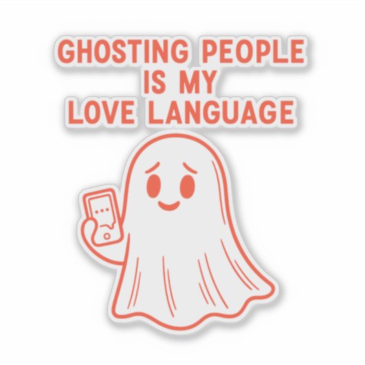 Hosting People ist meine Liebe - Funny Ghost - Aufkleber (Vorderseite)