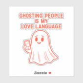Hosting People ist meine Liebe - Funny Ghost - Aufkleber (Blatt)