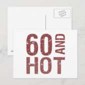 Hot 60. Geburtstag Postkarte (Vorne/Hinten)